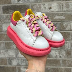 Alexander McQueen Girl's Colorblock Leather Platform Sneakers